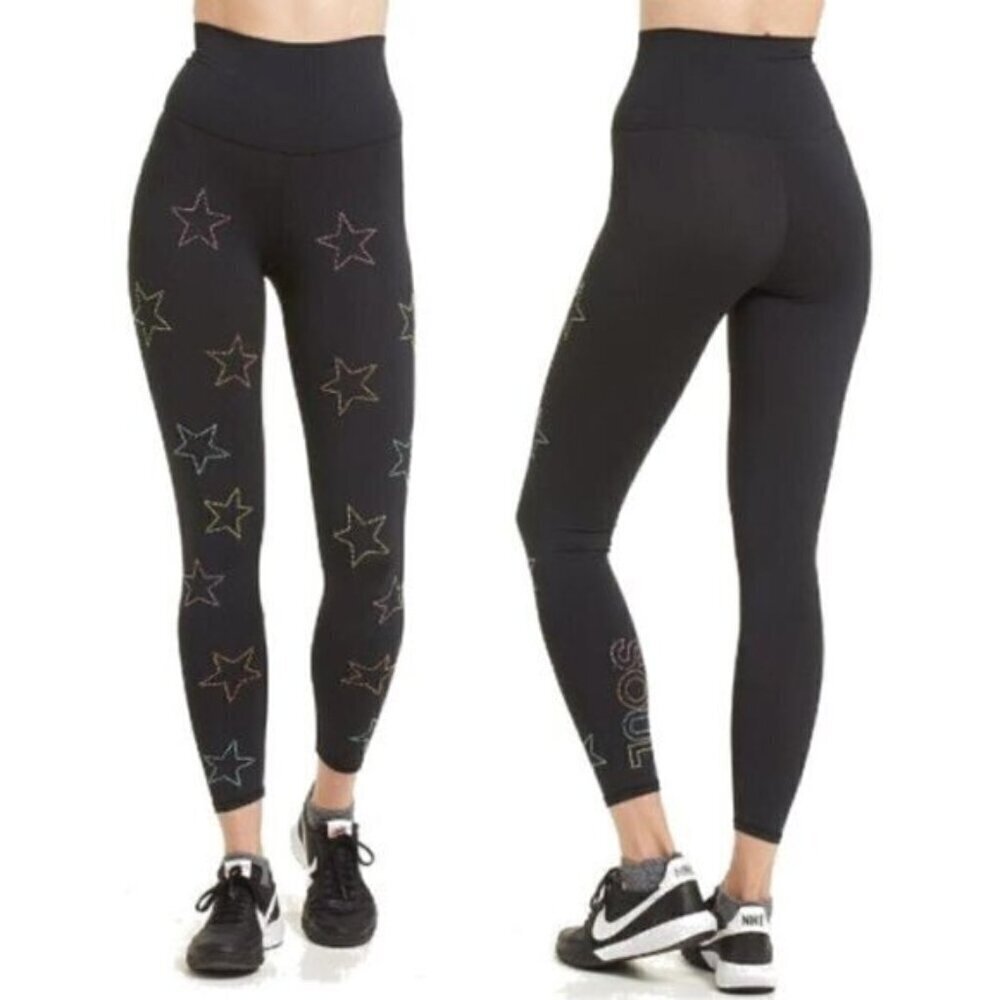 BEACH RIOT x SOUL Cycle Star Studded‎ High Rise Leggings Women Size Medium